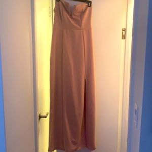 Size 10 blush strapless dress